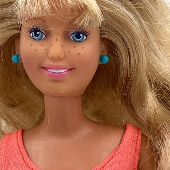 Vintage 1987 Maxie Dolls Lot Hasbro Lookin’ Smart Twist Waist Freckles Blue Eyes - Picture 2 of 16
